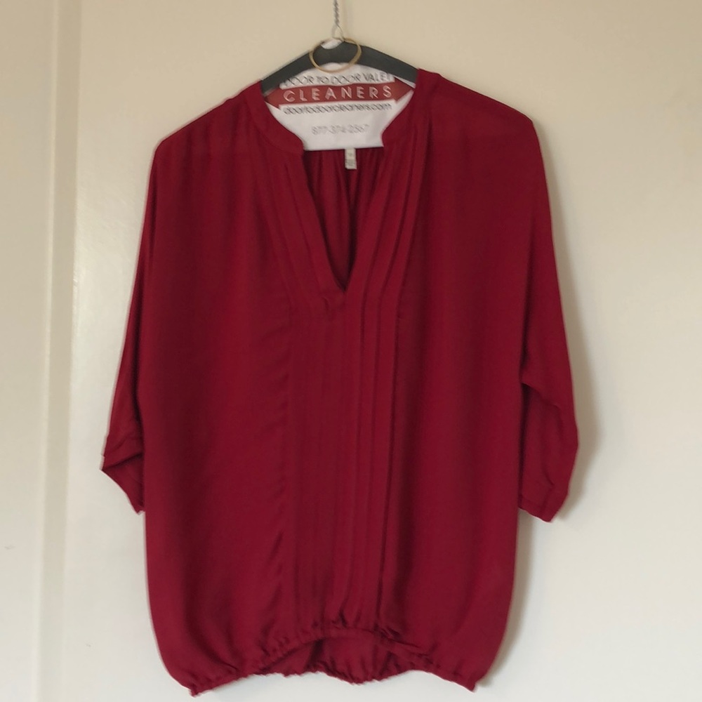 EUC Joie Red Silk “Marru” Blouse Size XS